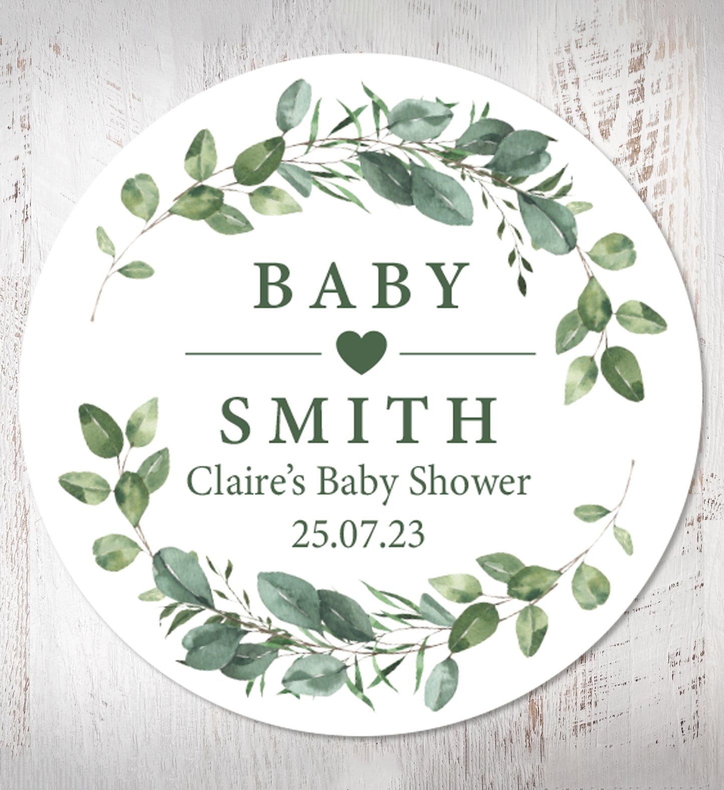 Personalised Baby Shower Stickers - Style 01