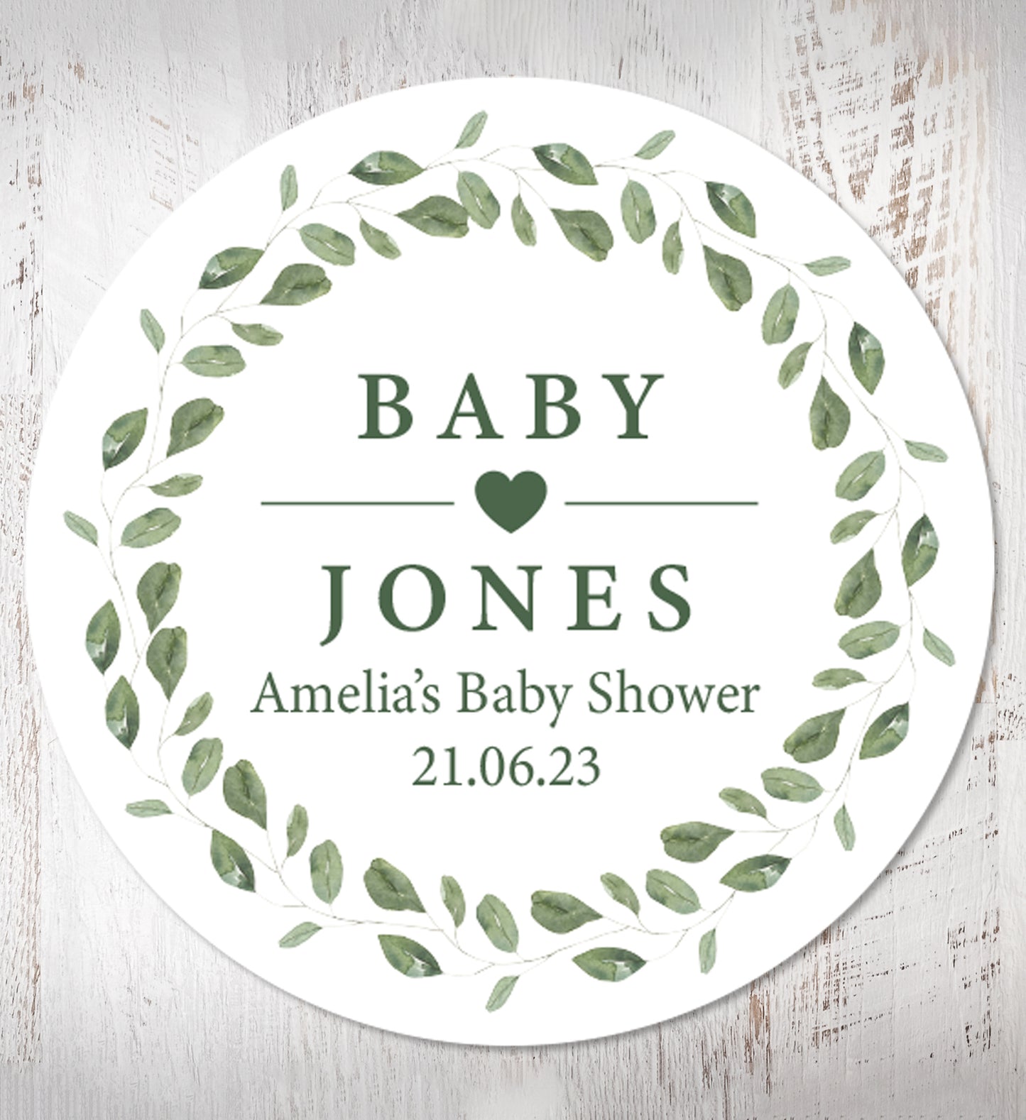 Personalised Baby Shower Stickers - Style 02