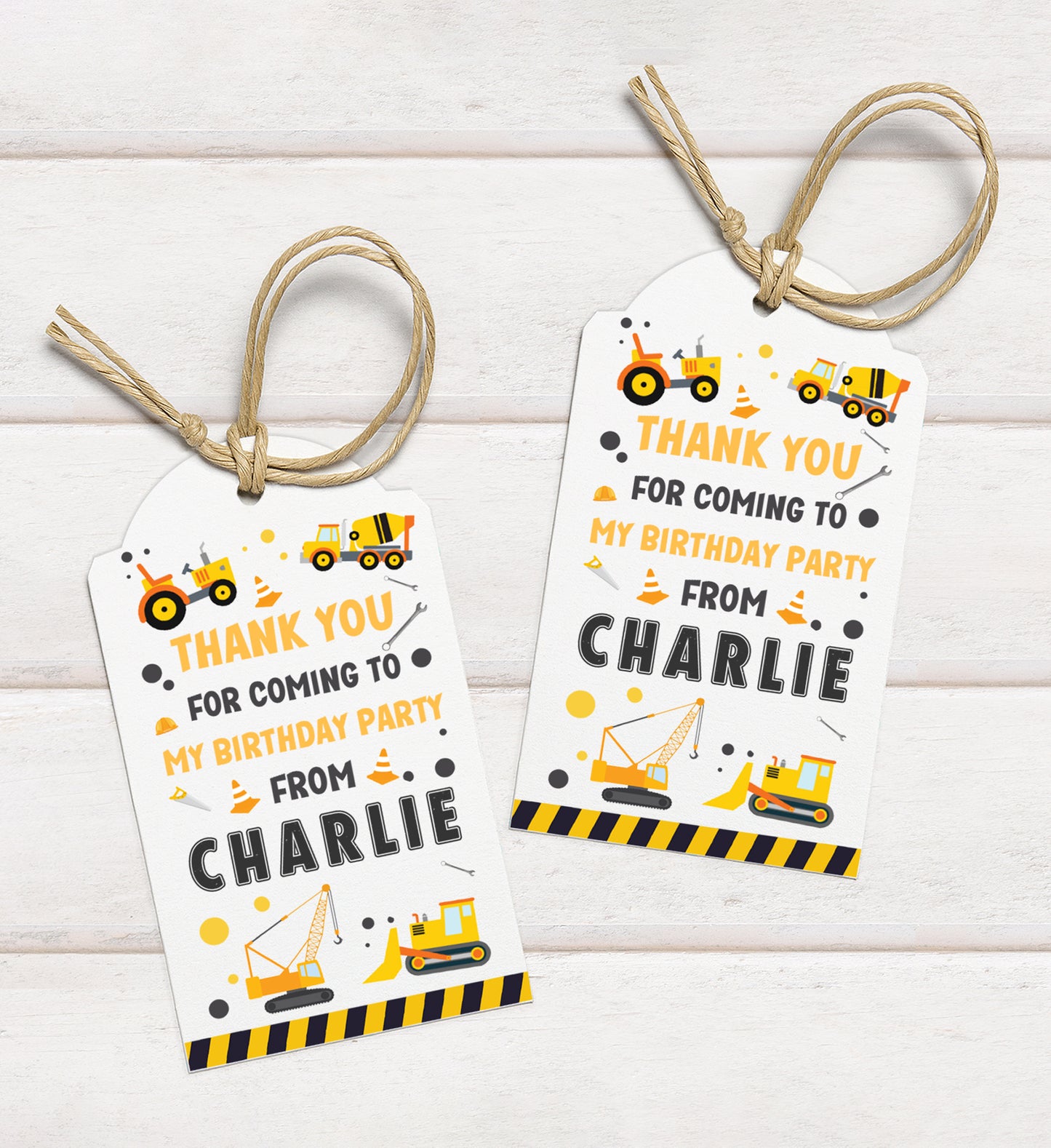 Personalised Digger Favour Tags