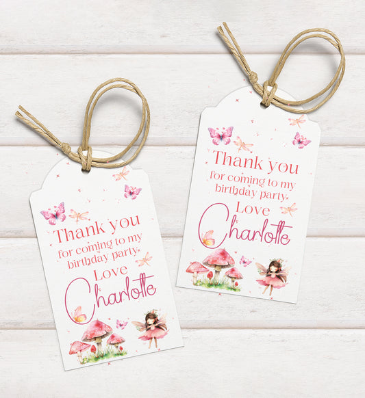 Personalised Fairy Favour Tags